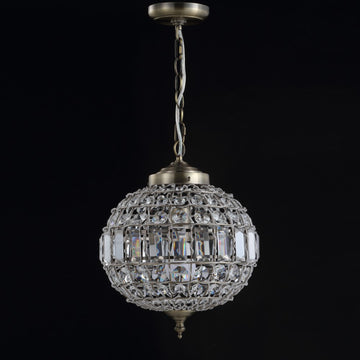 Georgina Crystal/Metal LED Pendant - JONATHAN Y